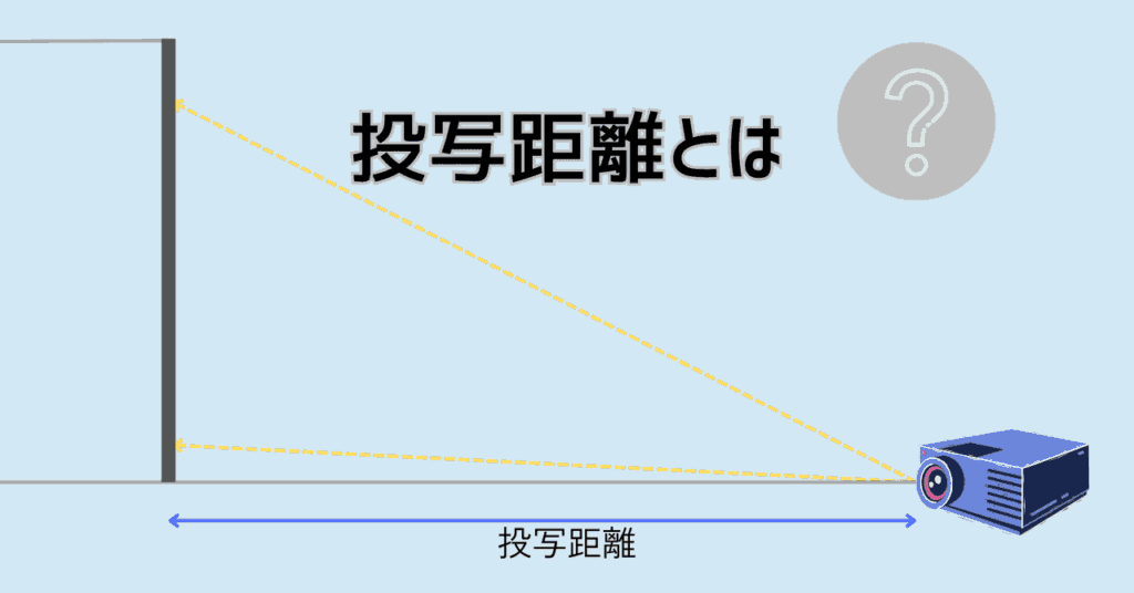 プロジェクターの投写距離を表している画像