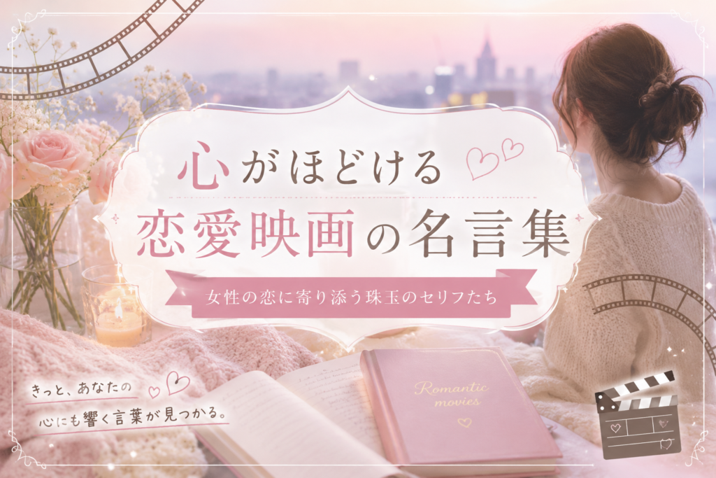 心がほどける恋愛映画の名言集｜女性の恋に寄り添う珠玉のセリフたち